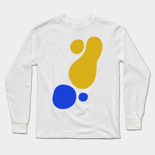 Zen Blobs - Yellow and Blue Long Sleeve T-Shirt